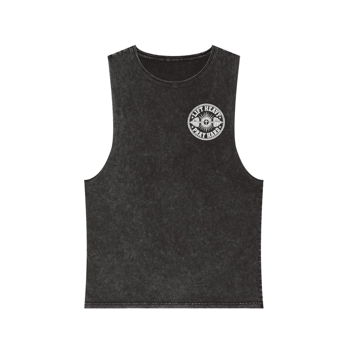 Tattoos Fitness & Faith Tank Top Stonewash Muscle Tee image 1