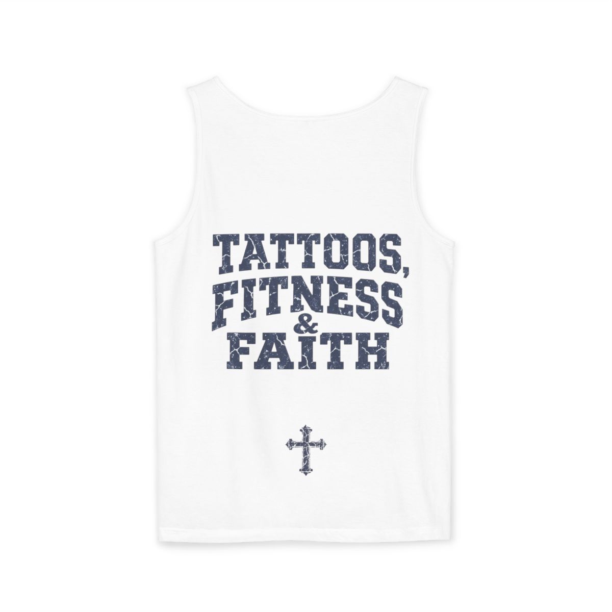 Tattoos Fitness & Faith Tank Top Cross Graphic Tank