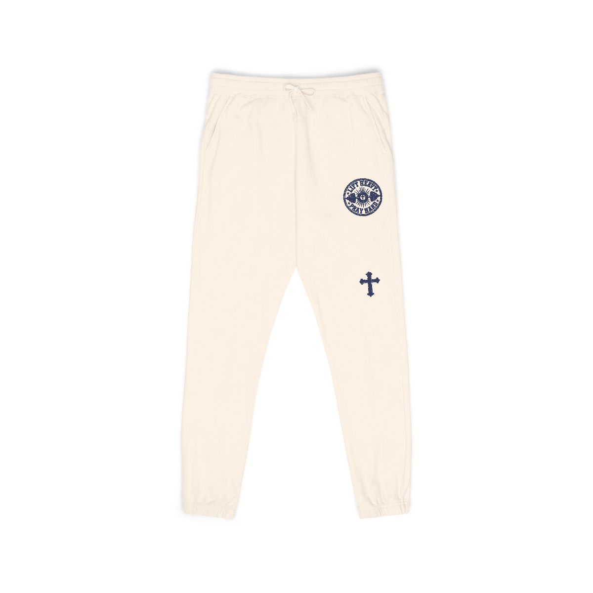Skull Crest & Cross Sweatpants Fleece Joggers image 3